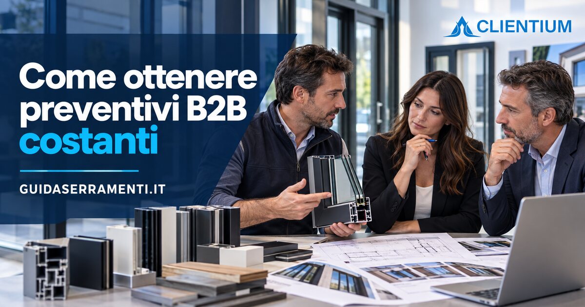 Serramentisti e rivenditori: come costruire un flusso costante di preventivi B2B