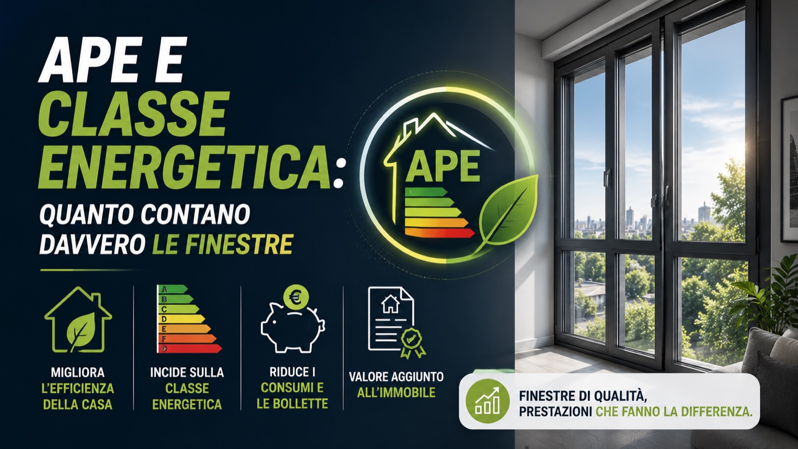 APE e classe energetica: quanto contano davvero le finestre