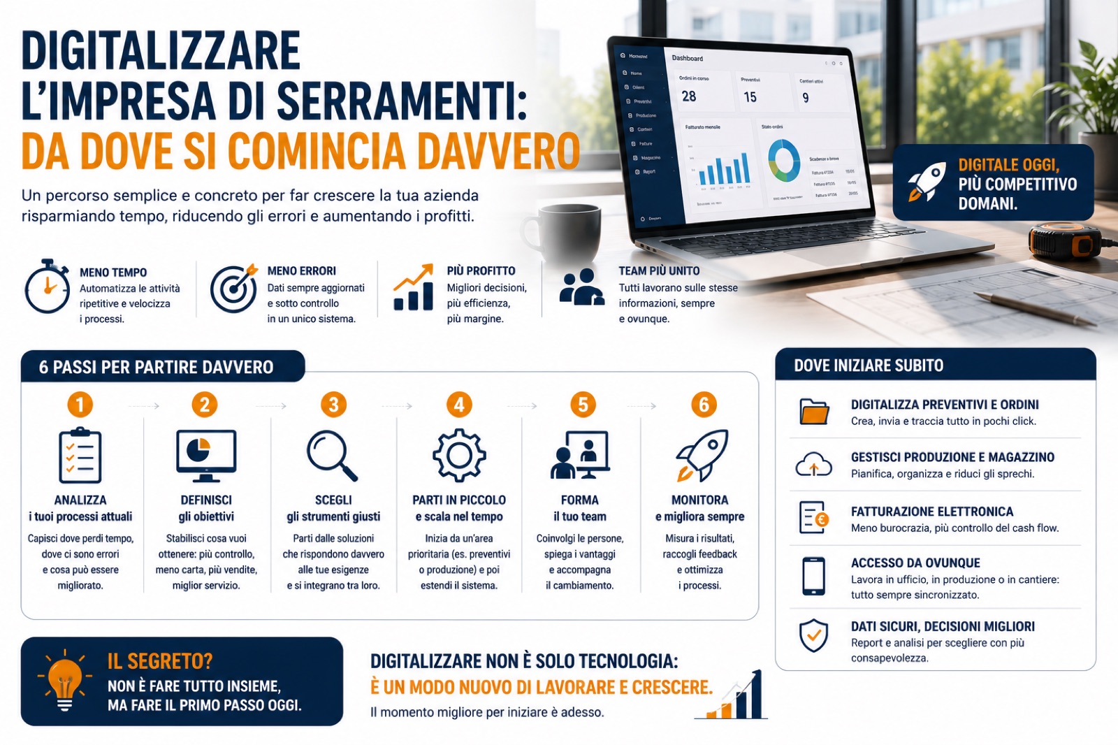 Digitalizzare l'impresa di serramenti: da dove si comincia davvero
