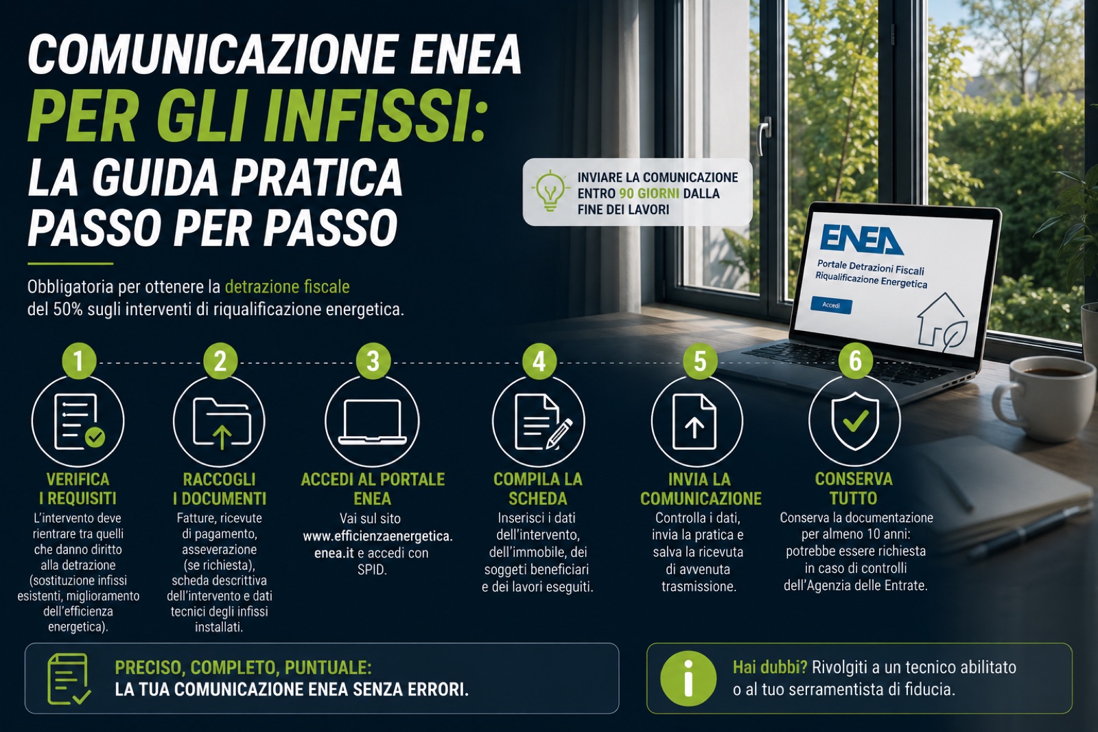 Comunicazione ENEA per gli infissi: la guida pratica passo per passo