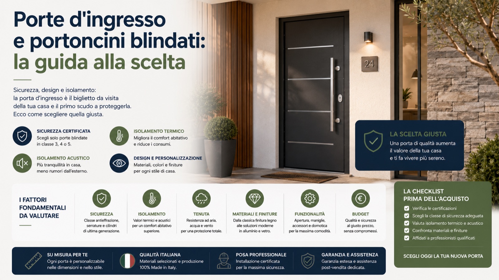 Porte d'ingresso e portoncini blindati: la guida alla scelta
