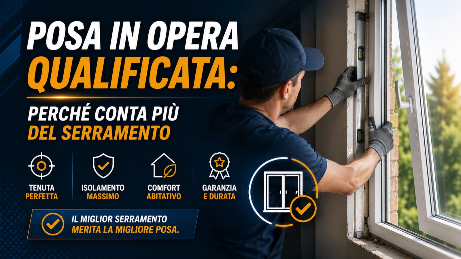 Posa in opera qualificata: perché conta più del serramento
