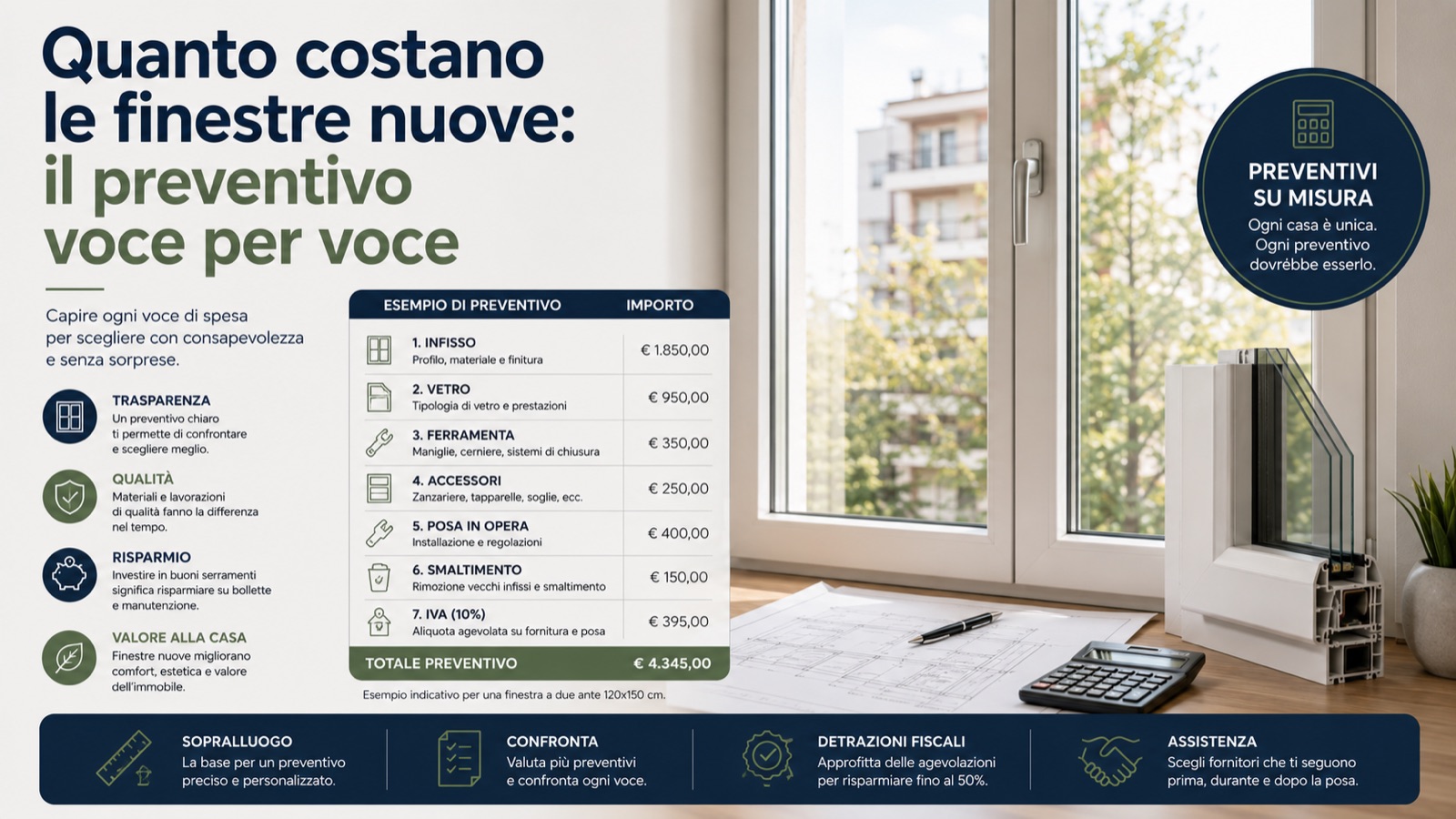 Quanto costano le finestre nuove: il preventivo voce per voce