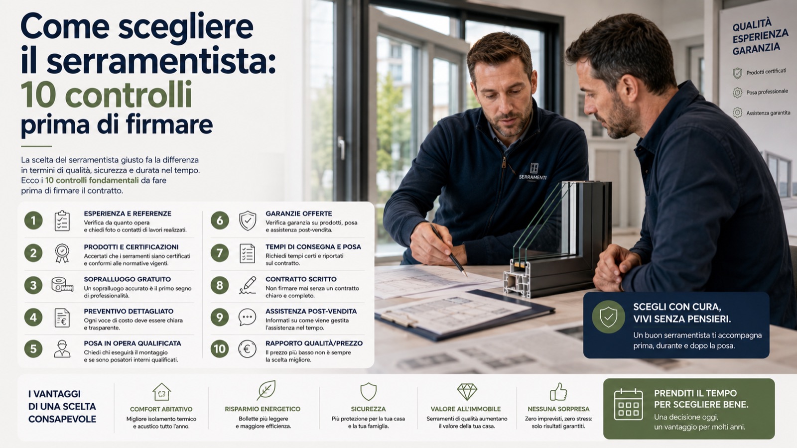 Come scegliere il serramentista: 10 controlli prima di firmare