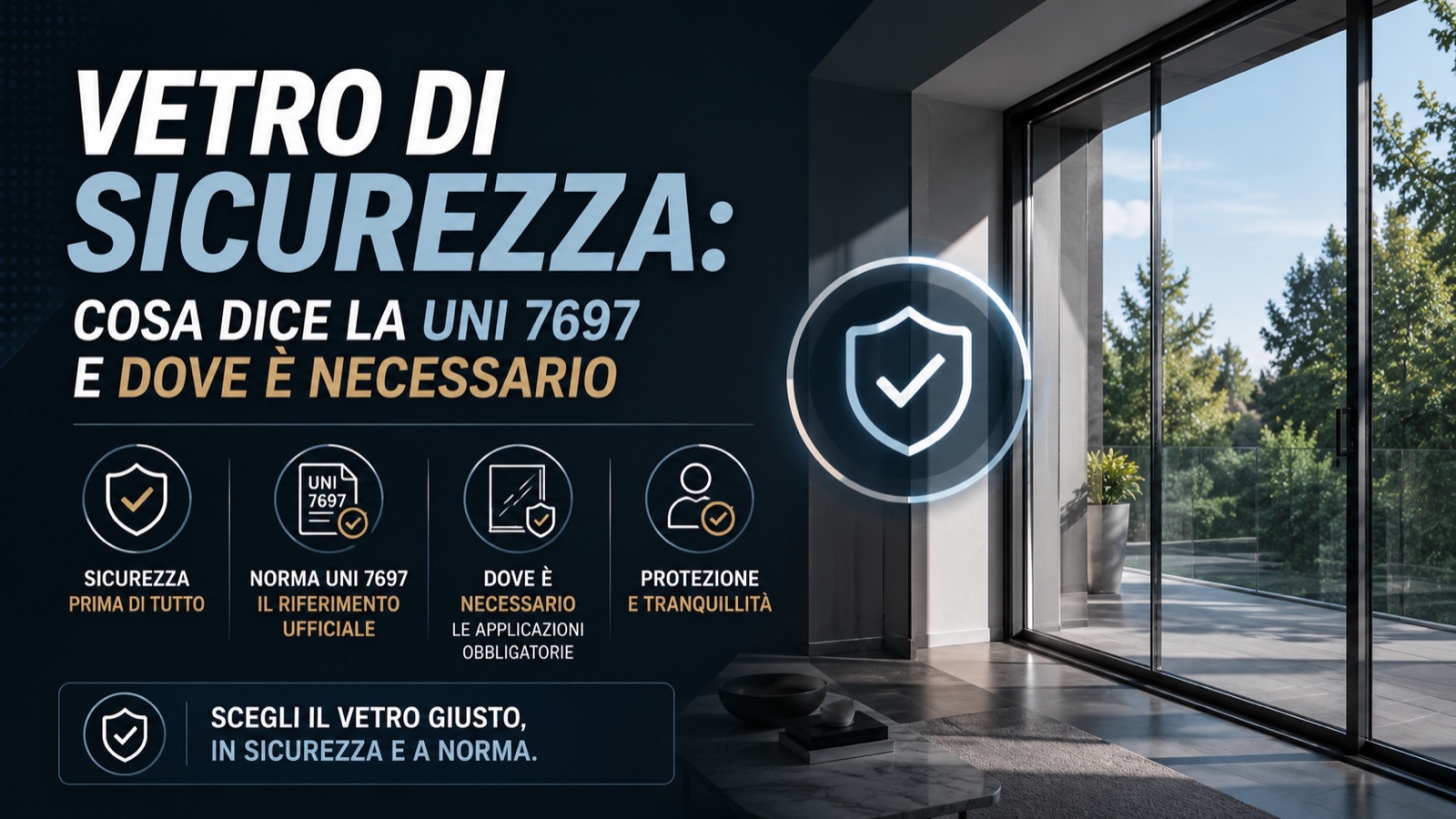 Vetro di sicurezza: cosa dice la UNI 7697 e dove è necessario
